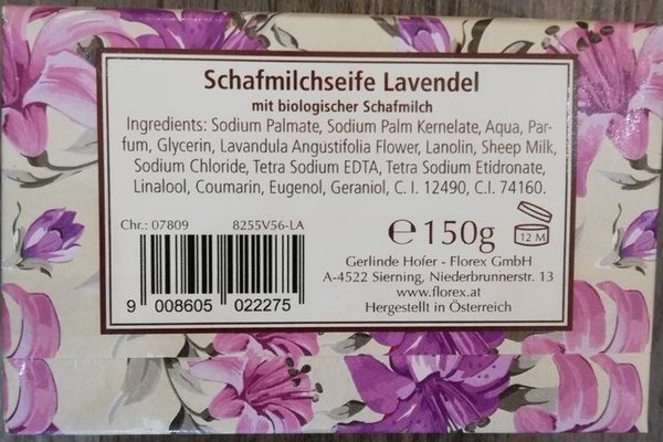 Schafmilchseife Lavendel 150 Gramm