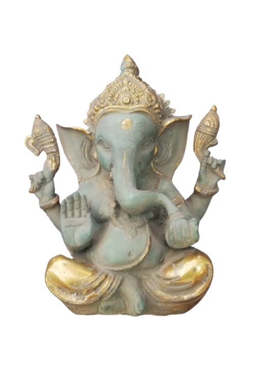 Ganesha Messing 20 cm schwere Ausführung